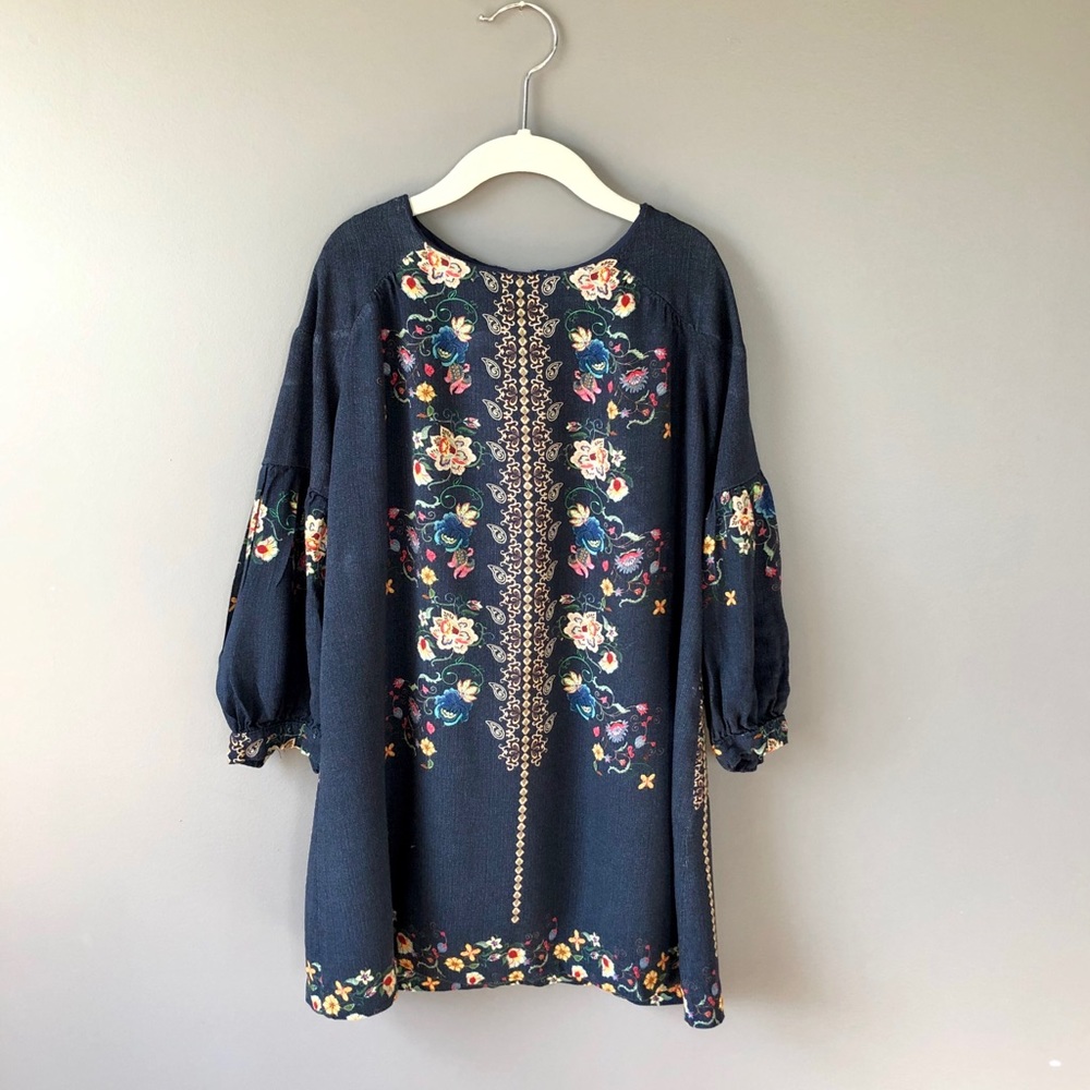 Zara Girls Boho Peasant Dress Sz 8